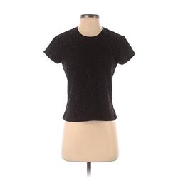 Talbots Short Sleeve Top Black Keyhole Tops - Women's Size P