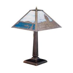 "21"H Lighthouse Bay Table Lamp - Meyda Lighting 26763"