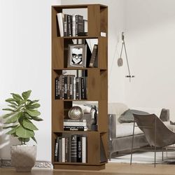 vidaXL Libreria/Divisorio Miele 51x25x163,5 cm Legno Massello