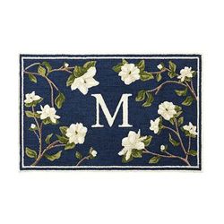 Magnolia Branch Door Mat - Black, 30" x 48" Black, P - Frontgate