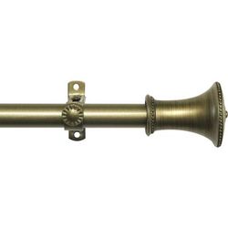 Camino Decorative Rod And Finial Fairmont by Achim Home Décor in Brushed Bronze (Size 48-86)