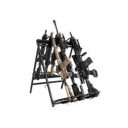 Savior Equipment 9 Slots Shorty Rifle Rack Black 31in H x 24in W x 37in D RK-SBR9-ST-BK
