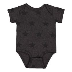 Code Five 4329 Infant Star Bodysuit in Smoke size 24MOS | Ringspun Cotton