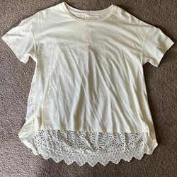 Anthropologie Tops | Anthropologie Top Size: Large | Color: Cream/White | Size: L