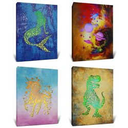 CoTa Global Mermaid, Space, Dinosaur, Unicorn Light Up LED Wall Art - 15.75 x 11.9 x 1 inches