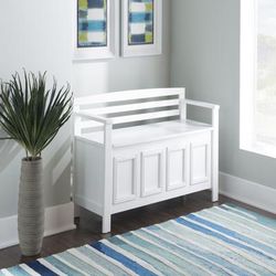 Laredo Storage Bench by Linon Home Décor in White
