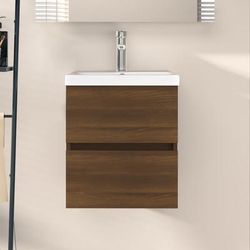 vidaXL Mobile Lavabo Rovere Marrone 41x38,5x45 cm in Legno Multistrato