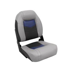 Wise Pro-Angler Folding Boat Seat Marble Grey/Blueberry Ss/Charcoal Medium 3304-1880