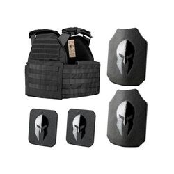 Spartan Armor Sentinel Plate Carrier with AR500 Body Armor Ballistic Plate III Single Curve Base Coat with Side Plates SKU - 276612