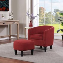 Take a Seat Churchill Accent Chair with Ottoman - Convenience Concepts 310141MFR