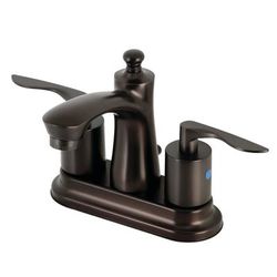 "Kingston Brass FB7625SVL Two-Handle 3-Hole Deck Mount 4" Centerset Bathroom Faucet with Retail Pop-Up in Oil Rubbed Bronze - Kingston Brass FB7625SVL"