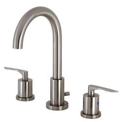 Kingston Brass FSC8928SVL Serena Widespread Bathroom Faucet with Brass Pop-Up, Brushed Nickel - Kingston Brass FSC8928SVL