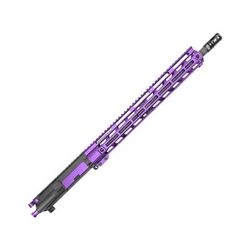 XTS Complete Upper Receiver w/o BCG AR-15 223/5.56 24.75in 16.5in Carbine 1-8 Twist 1/2x28 Thread M-LOK Bird Cage Black Nitride Finish Purple