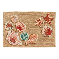 Seashells Door Mat - Blue, 24" x 60" - Frontgate