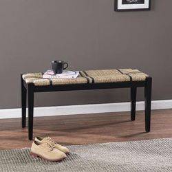 Gallocano Seagrass Bench by SEI Furniture in Black