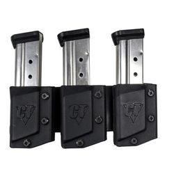 Comp-Tac Tri-Mag Pouch Standard Size 12 - Sig P229 .40 P320 9/40 S&W 9/40 Left Side Carry/Right Hand Shooter Black Mag Size 12 C62512000LBKN