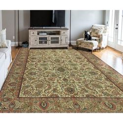 Noori Rug Fine Vintage Distressed Kemp Ivory/Blue Rug - 9'1" x 11'5"