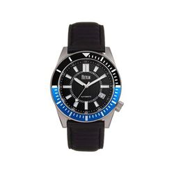 Reign Francis Leather-Band Watch w/Date Black/Blue One Size REIRN6303