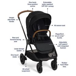Nuna TRIV Next Compact Stroller - Caviar