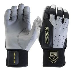 Marucci Luxe Adult Baseball Batting Gloves Gray/Black