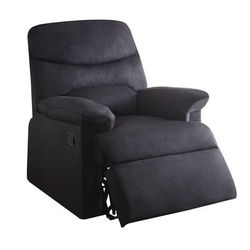 Recliner (Motion) by Acme in Black Woven Fabric