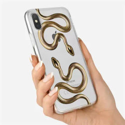Coque Luxueuse Dorée Transparente pour Apple Étui pour iPhone 14 13 12 11 Pro Max Mini XS X