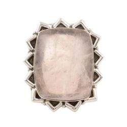 Hidden in Plain Sight,'Artisan Crafted Rose Quartz Cocktail Ring'
