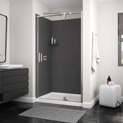 Maax Utile Alcove 48 x 36 Erosion Shower Wall - Charcoal 107460-306-515