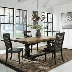 5 Piece Trestle Table Set - Liberty Furniture 879-DR-5TRS