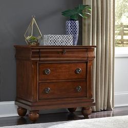 Traditional Night Stand In Rustic Cherry Finish - Liberty Furniture 589-BR61