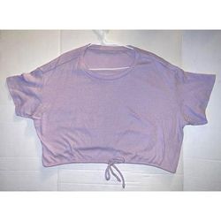 American Eagle Outfitters Tops | 2/$10 Sale - American Eagle Lilac Cinched Waist Tee | Color: Purple | Size: L