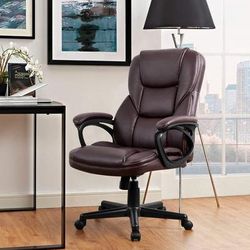 Furniwell Faux Leather High-Back Executive Office Chair