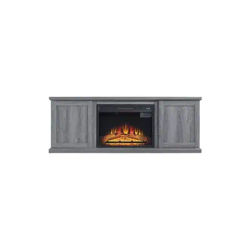 Manhattan Comfort Franklin 60" Fireplace, Grey