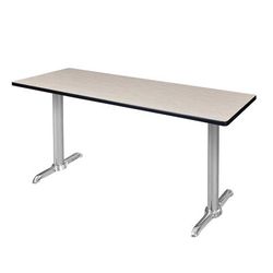 "Regency Cain 60" x 24" Training Table- Maple/ Chrome Base - Regency MTRCT6024PLCM"