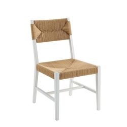 Bodie Wood Dining Chair in White/Natural