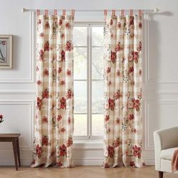 Wheatly Ruffled Gingham Curtain Panels, Set Of 2 With Tiebacks by Greenland Home Fashions in Truffle