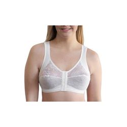 Plus Size Women's Front Closure Back Support Bandeau Bra by Rago in White (Size 38 DD)