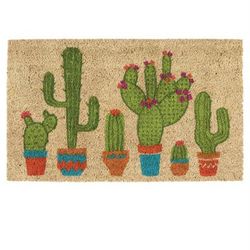 Cactus Doormat Floor Coverings by DII in Green