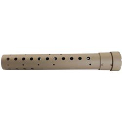 Precision Reflex Gen 3 14in Round Free Float Forearm w/ Holes No Rails Flat Dark Earth 05-073-14THDE