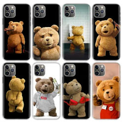 Coque de téléphone de mascotte drôle d'ours mignon coquin motif doux Apple iPhone 11 13 14 Pro