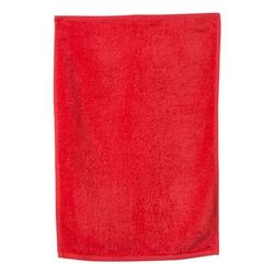 Q-Tees T300 Deluxe Hemmed Hand Towel in Red | Cotton