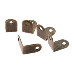 20 pièces/ensemble Mini coins avec vis protecteurs de décor en Bronze Antique 15*9mm livre Scrapbook Albums Menu journal bois boîte à bijoux couverture