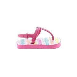 Flip Flops: Pink Color Block Shoes - Kids Girl's Size 5