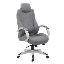 Boss Executive Hinged Arm Chair - Grey - Boss Office Products B8871-GY