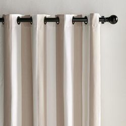 Outdoor Curtain Stripe Panel - Resort Stripe Leaf, 120" x 50" - Frontgate Resort Collection™