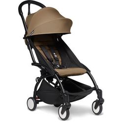 Babyzen YOYO2 Ultra Compact Complete 6+ Stroller with Bassinet & Rolling Bag Bundle - Black/Toffee