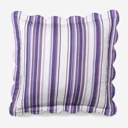 Florence Euro Sham by BrylaneHome in Lilac Stripe (Size EURO)
