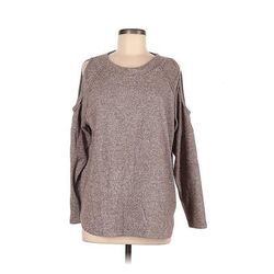 Impressions Sweatshirt: Brown Tops - Women's Size Medium