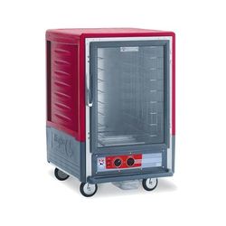 Metro C535-HLFC-4 1/2 Height Insulated Mobile Heated Cabinet w/ (8) Pan Capacity, 120v, Red Insulation Armour, Fixed Wire Slides