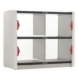 Metro PU4CD-HS1842 42 1/2"W Countertop Heated Grab & Go Station w/ Sliding Doors - 4 Compartments, 120v, Silver